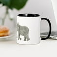 thumbnail image 4 of CafePress - Elephants In Love Mug - 11 oz Ceramic Mug - Novelty Coffee Tea Cup, 4 of 6
