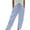 Bleu Clair, variante sur FNFYFH Pantalon en Coton et Lin pour Femmes, Grand avec Cordon de Serrage et Poches, Gris