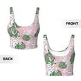 thumbnail image 5 of Haiem Lilies Flowers Pattern Womens Sports Bra - U Neck Padded Low Impact Yoga Bra Workout Crop Top Gym Moisture-Wicking Workout Vest -, 5 of 9