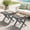 Gray, variant on SERWALL Outdoor Small Folding Side Table, HDPE All Weather Adirondack End Table, No Assembly Required, White