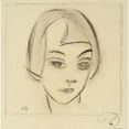 thumbnail image 2 of Helene Schjerfbeck 20x20 Gold Ornate Framed and Double Matted Museum Art Print Titled - Head of a Girl (Vignette, Karin) (1928), 2 of 4