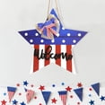 thumbnail image 1 of Patriotic Wooden Star Welcome Door Sign Independence Day Front Door Decoration, 1 of 9