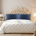 thumbnail image 2 of PiccoCasa Luxury Satin Pillowcases Silky Pillow Cover Set of 2, Standard Navy, 2 of 6