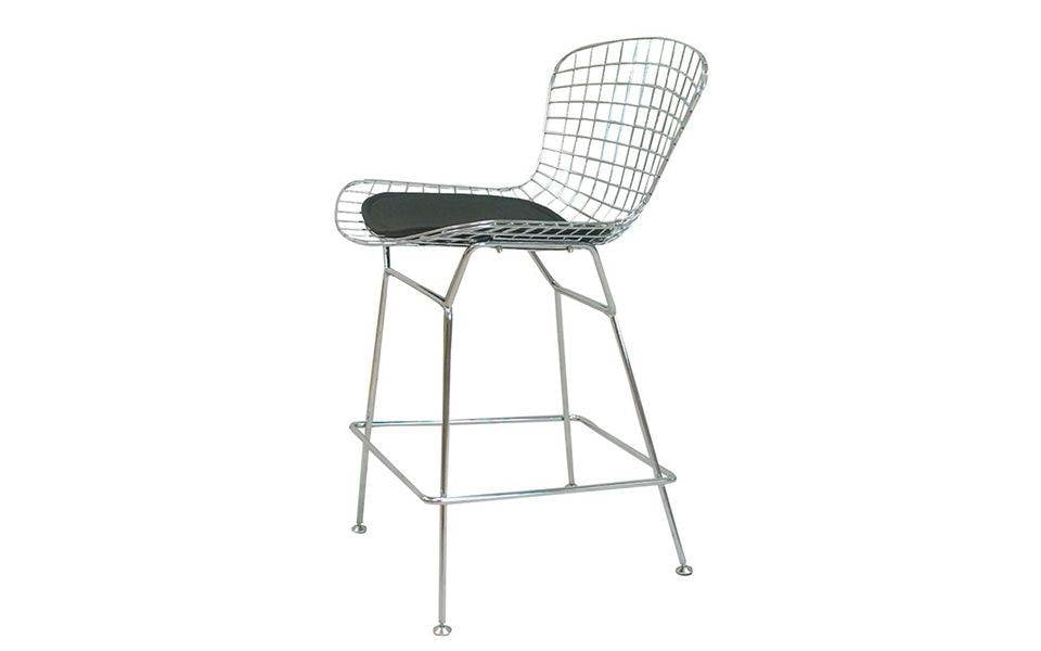 Chrome Wire Counter Stool Com