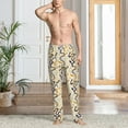 thumbnail image 4 of Salouo Snake And Floral Print Pajama Pants for Men, Lounge Pants Elastic Waistband Casual Men's sleepwear Loungewear Sleep Pajama Pant -Large, 4 of 7