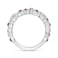 thumbnail image 2 of ANGARA Natural Nature Inspired Round Ruby & Diamond Vine Ring in 14K White Gold for Women (Size-1.8mm) | July Birthstone, Birthday, Anniversary, Jewelry Gift for Women | Natural Ruby Ring, 2 of 9