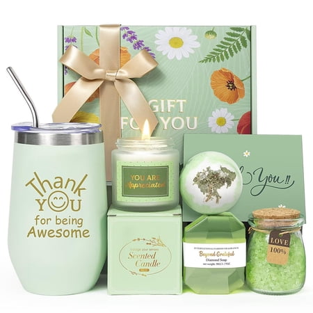 Thank You Gifts Basket For Women Appreciation Nurse Friends Mom Her Teacher Employee Boxes Thanksgiving Christmas Birthday Gift Set