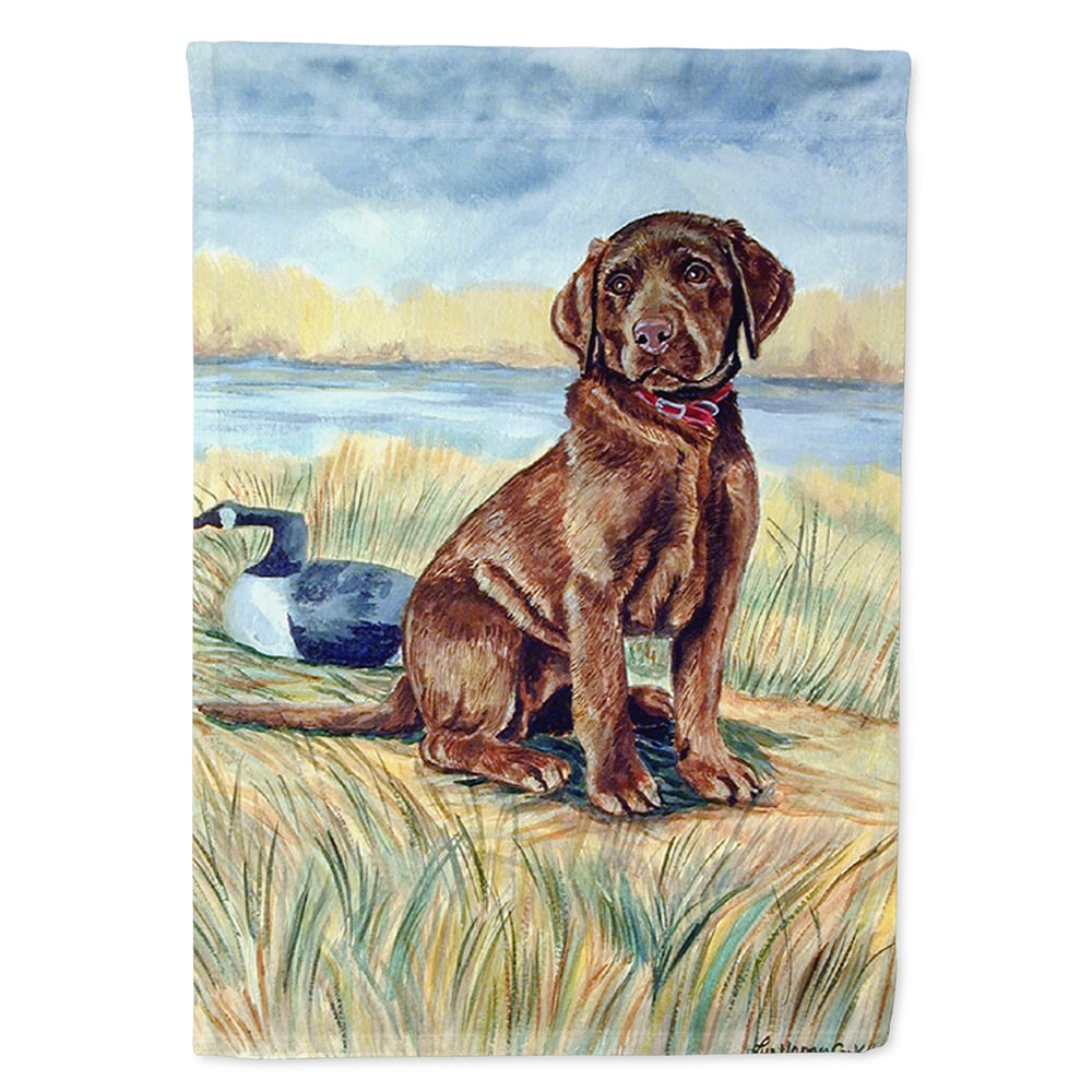 Chocolate Labrador Puppy Garden Flag