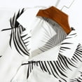 thumbnail image 4 of Camisas Vaqueras Para Hombre Manga Larga Camisa de manga corta con cuello vuelto y estampado informal de verano para hombre (Black, L), 4 of 7