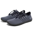 thumbnail image 3 of Racqua Men Water Shoes Quick Dry Beach Barefoot Shoes Lightweight Slip on Fishing Diving Surfing Shoes Swim Anti Slip Aqua Shoes Grey 10.5 Women/9.5 Men, 3 of 7