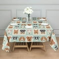 thumbnail image 3 of Lovely Dog Breeds Square Tablecloth,Waterproof Square Table Cover,Wipeable Spillproof Washable Table Cover for Home Kitchen Party Decor 60"x60"(152x152cm), 3 of 6