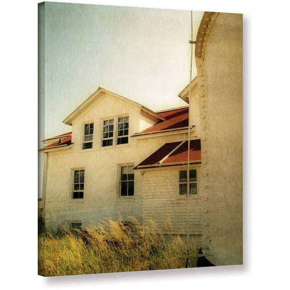 ArtWall Kevin Calkins "Lighthouse and Beach Grass" Gallery-Wrapped Canvas