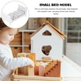 thumbnail image 2 of Dolls Wooden Bed Model Doll House Scene Layout Adornment Mini Bedroom Bed Furniture, 2 of 9
