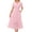 womens dresses summer-Pink, variant on Summer Brilliant Summer Womens Dresses Plus Size Women's Casual Printed Pleated Elastic Waist Sleeveless V-Neck Dress White S