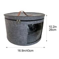 thumbnail image 3 of Round Hat Boxes with Lidssoft Large Hat Storage Box with Handle Transparent Window and Zip, Foldable Travel Hats Boxes Storage for Storing Clothes, Toys, 3 of 6