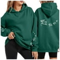 thumbnail image 3 of CAIXIA Palm Puff Oversized Hoodies for Women Workout Pullover Drawstring Casual Fashion Tops Long Sleeve Going Out Graphic Womens Graphic Sweatshirts with Kangaroo Pocket Fall Clothes Womens Clothing, 3 of 5