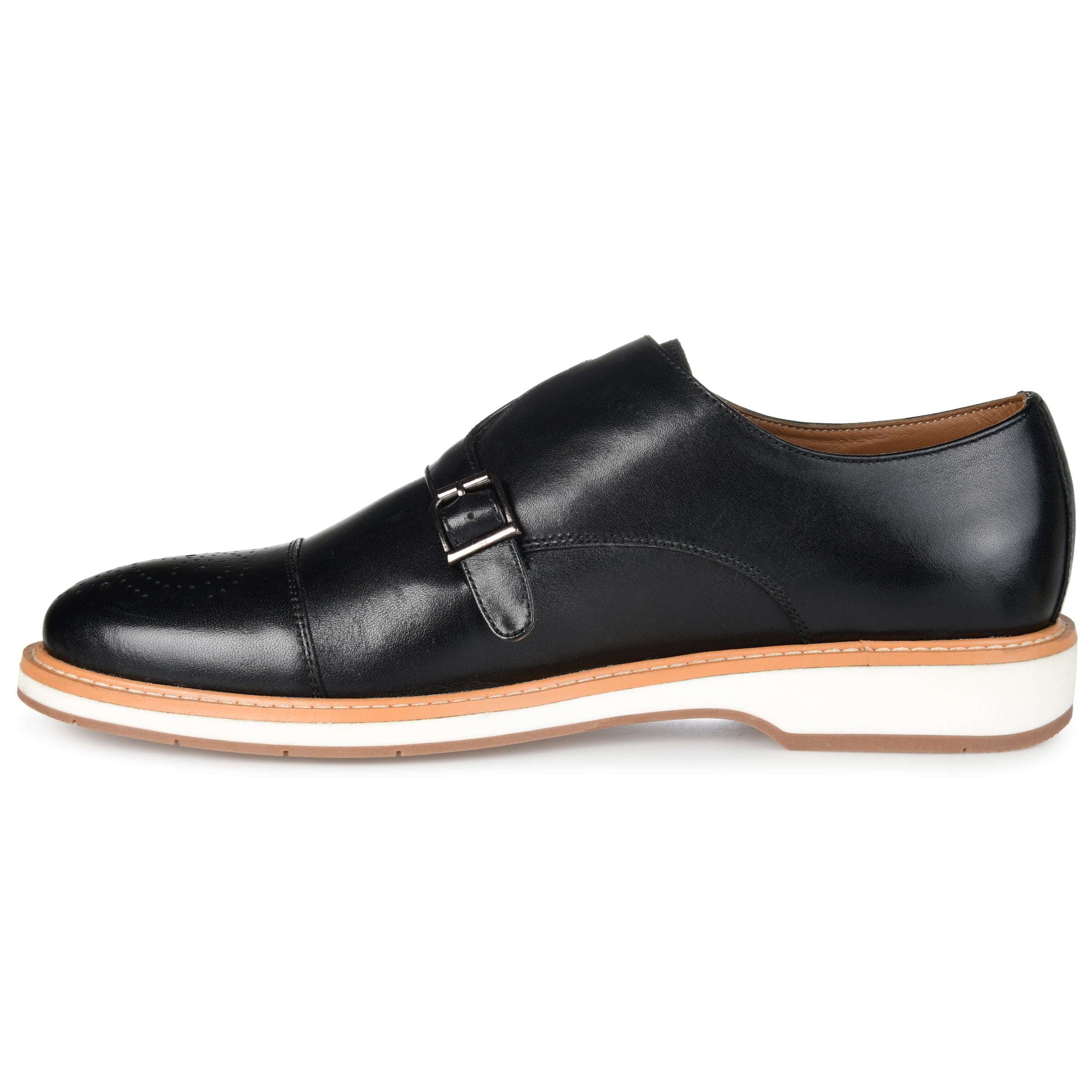 Thomas & Vine Ransom Cap Toe Monk Strap Dress Shoe Leather SIZE‎ 8 Brown 005699 Thomas & Vine Mens Ransom Monk Strap Cap Toe Dress Shoe  main image 3