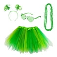 thumbnail image 2 of Wovilon Home Decor St Patricks Day Decorations St. Patrick'S Day Party Accessories For Women Kids -Tutu Skirt, Headband, Heart Shape Sunglasses, Bead Necklaces(Kids), 2 of 6