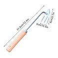 thumbnail image 3 of Stainless Steel Weed Remover Pulling Tool | Heavy Duty Gardening Hoe Rake | Manual Hand Weeder | Ergonomic Manganese Steel | Garden, Lawn & Agricultural Use | 1 Piece, 3 of 4