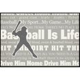 thumbnail image 1 of Carolines Treasures SB3078MAT Baseball is Life Indoor or Outdoor Mat, 1 of 4