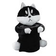 thumbnail image 1 of Cute Plush Car Tissue Box Trash Bin Dog Shape Universal Cartoon Tissue Cover Black, 1 of 7