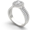thumbnail image 2 of 1 Carat T.W. Diamond Double Halo 14kt White Gold Engagement Ring, 2 of 5