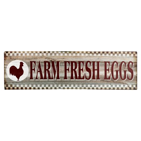 Cheap Country Decor Barnyard Designs Farm Fresh Eggs Retro Vintage Tin Bar Sign Country Home Decor 15.75