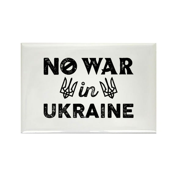 CafePress - No War In Ukraine - Rectangle Magnet, 2"x3" Refrigerator Magnet