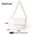 thumbnail image 2 of Puffer shoulder bag Nylon padded woven handbag designer crossbody dupes women purse - White, 2 of 5