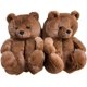 thumbnail image 1 of Oso De Peluche Para Mujer, Zapatos Cálidos De Algodón Grueso Con Mobiliario De Felpa, Zapatillas De Invierno Marrón Claro Rojo Verde MX-0132581FYD, 1 of 5