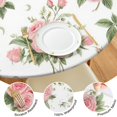 thumbnail image 4 of Pioneer Flower Floral Print Pattern Round Fitted Tablecloth with Elastic Edge,Dining Table Cover Waterproof,Outdoor Round Tablecloth for Camping,Dining,Indoor and Outdoor, 4 of 7