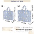thumbnail image 2 of FORMRS Womens Corduroy Tote Bag Crossbody Shoulder Purse Handbag with Detachable Strap, Blue Cartoon Rabbit Pattern, 2 of 7