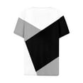 thumbnail image 4 of Tshirts Women Trendy Women's T Shirt Tee Print Button Short Sleeve Daily Weekend Fashion Basic V- Neck Regular Top, 4 of 4
