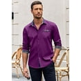 thumbnail image 2 of COOFANDY Men's Dress Shirts Long Sleeve Stretch Formal Button Down Shirt with Pocket, 2 of 6