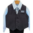 thumbnail image 2 of B-One Kids Boys' Formal Vest Suit Set, 4 Piece, Sizes 2T-14, 2 of 6