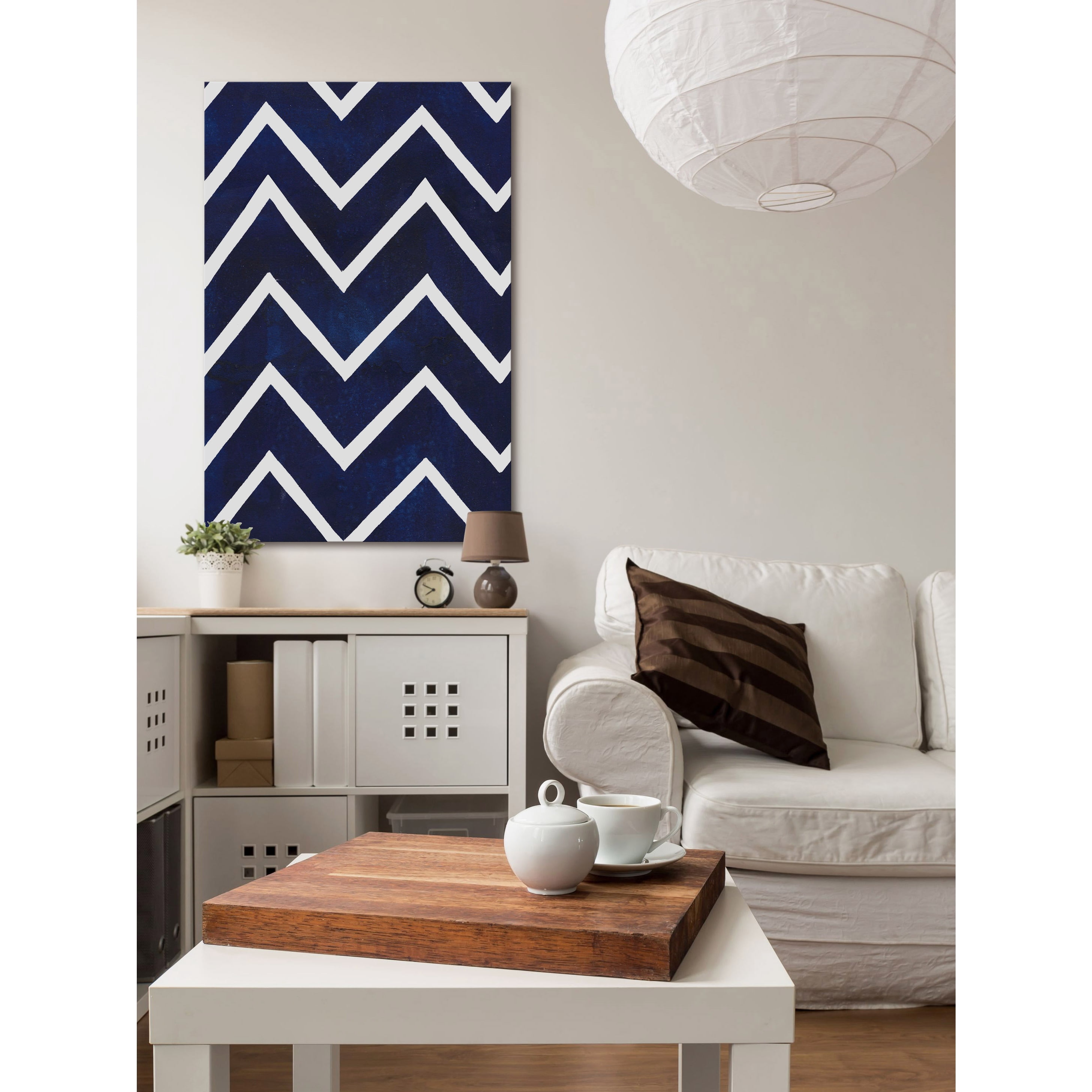 Marmont Hill "Indigo Pattern VI" Painting Print on Wrapped Canvas