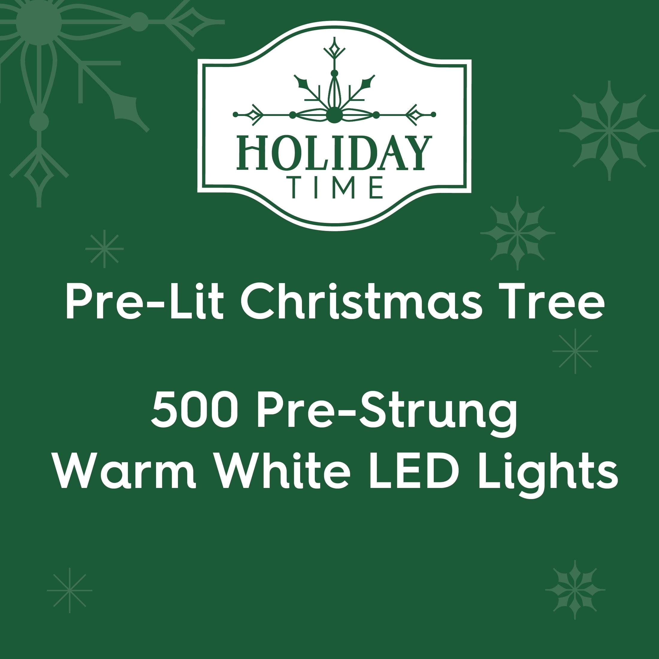 9' Pre-Lit Sanford Pencil Fir Green Artificial Christmas Tree with 500 Warm White LED Lights and Stand, by Holiday Time
