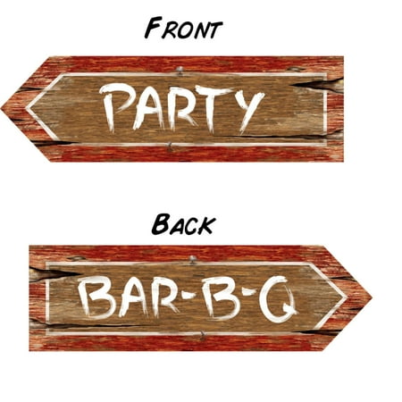 Pack Of 24 Redneck Party Bar B Q Double Sided Birthday