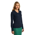 thumbnail image 4 of Port Authority Ladies V Neck Sweater-M (Navy), 4 of 6