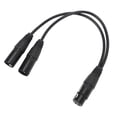thumbnail image 1 of 3 Pin XLR Splitter Cable, Balanced XLR Female To Dual XLR Male Cable 11.8in  for Speaker Systems, 1 of 7