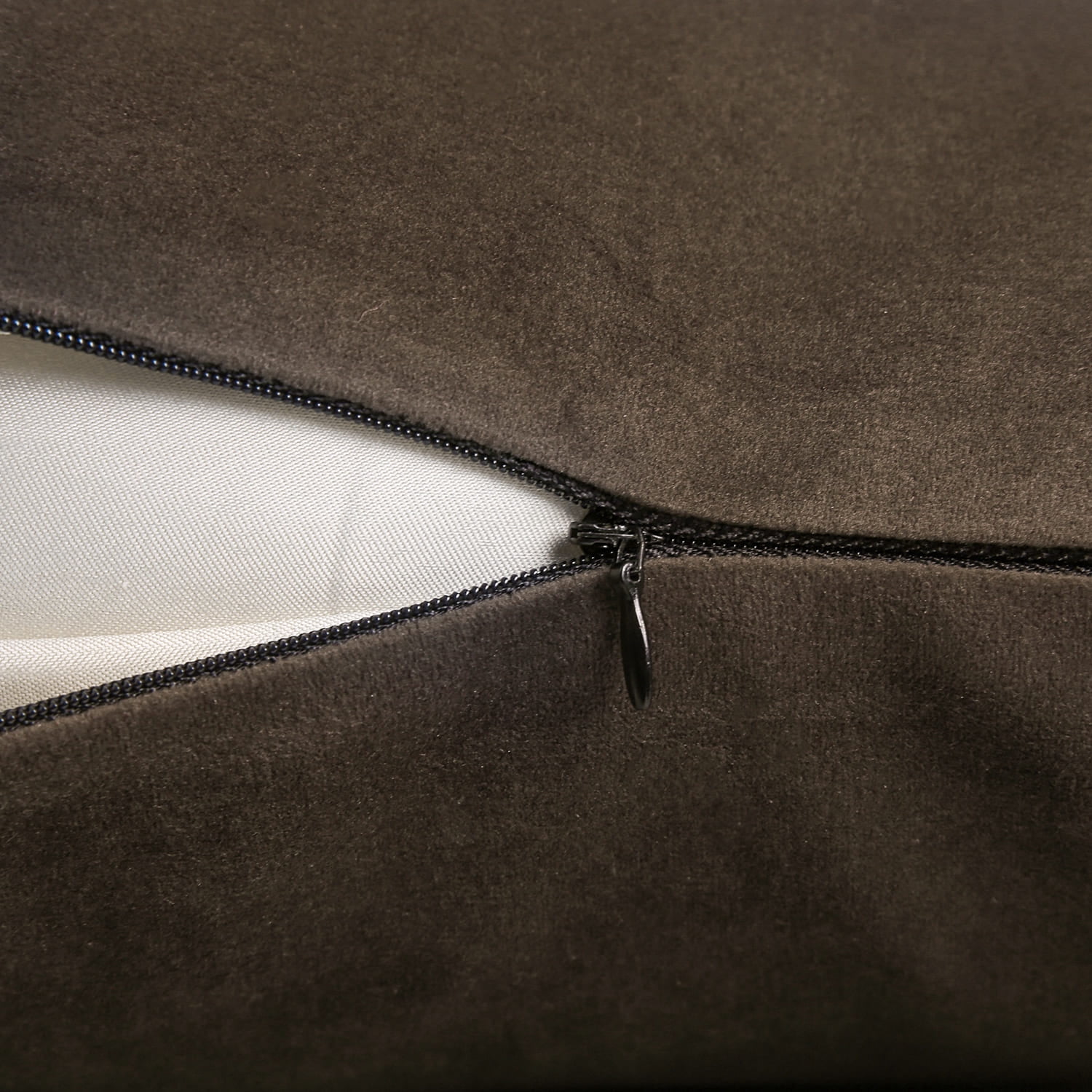 Phantoscope Soft Silky Velvet Decorative Throw Pillow Cover, 22" x 22", Dark Coffee, 2 Pack