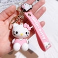 thumbnail image 1 of LLavero de Hello Kitty para niños, adornos de muñeca de dibujos animados, Sanrio Kawaii Kt, Pvc, goma suave, bolsa de coche, accesorios de Cosplay, regalo Fivean unisex, 1 of 2