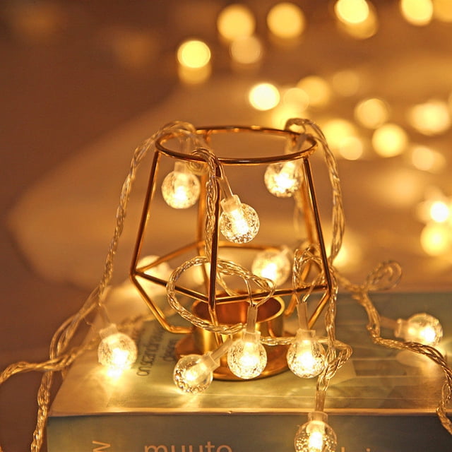Bola de luces de hadas, 4.5M 30 LED Cadena de luces con pilas, para niñas Dormitorio Balcón Carpa Decoración para banquete de boda TUNC Sencillez