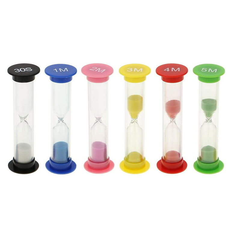 6pcs 30s 1min 2min 3min 4min 5min Hourglass Kids Toys Gift Sand