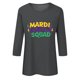 thumbnail image 4 of Xuyuer Carnival Celebration Printed Tee - Ladies' Casual Round Neck 3/4 Sleeve Loose T-Shirt for Festival Parades, Costume Parties, Colorful Street Style Wear & Masquerade Themed Outfits, 4 of 5