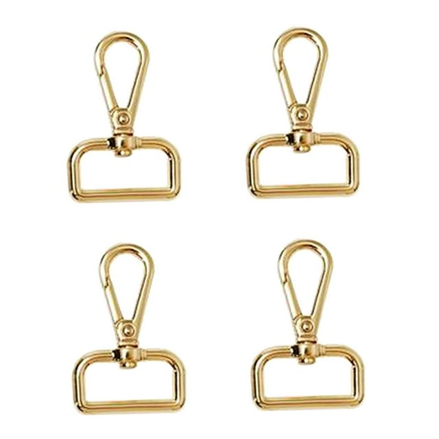 4 Pieces Swivel Snap Hook Snap Hook Key , Rotatable Swivel for Belt Strap 2.5 Golden