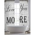 thumbnail image 5 of Valentine's Day Sheer Curtains 96 Inch Length 2 Panels Set, Love You Vintage Wood Stripes Gray Voile Window Treatment Semi Sheer Long Curtains Drapes for Bedroom/Living Room/Kitchen 52"x96"x2, 5 of 7