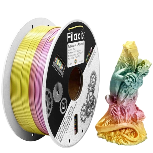Filamento para impresora 3D Filaxix Silk Rainbow PLA 1,75 mm 1 kg