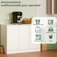 thumbnail image 4 of Alacenas para Cocina, Alacenas para Despensa con 2 Puertas y 3 Cajón, Mueble Aparador para Sala de Estar, Comedor, Oficina 120X36X80CM(Blanco), 4 of 8