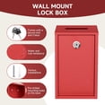 thumbnail image 3 of Money Drop Box with Lock and Slot Metal Donation Box for Money Collection Wall Mounted, 3 of 7